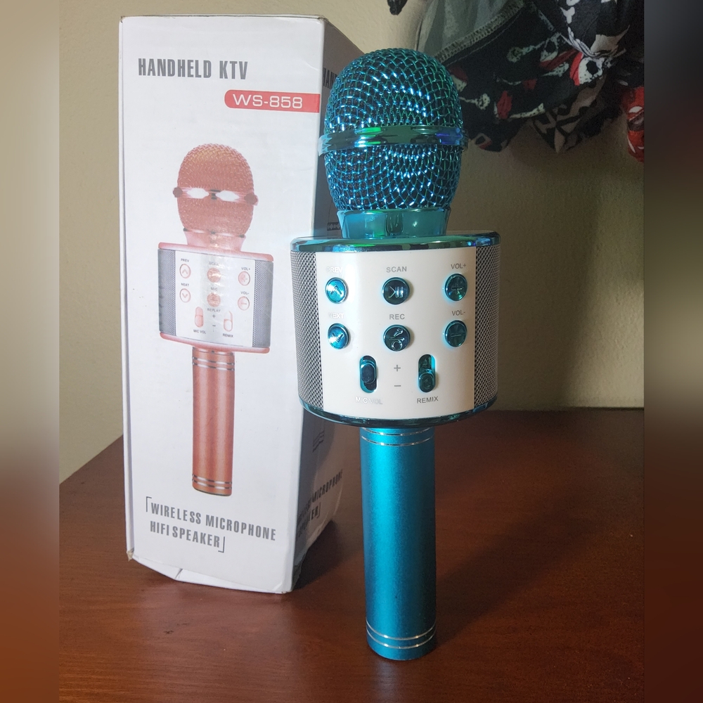 Handheld KTV WS-858 Wireless Microphone HiFi Speaker